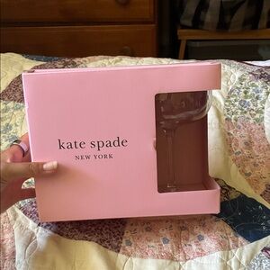 Kate Spade Pink Wine Glass